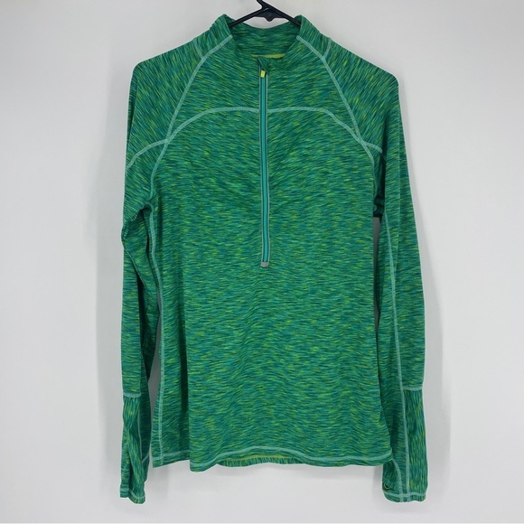 Athleta Women's Green Jacket 1/2 zip lightweight medium - Picture 1 of 4